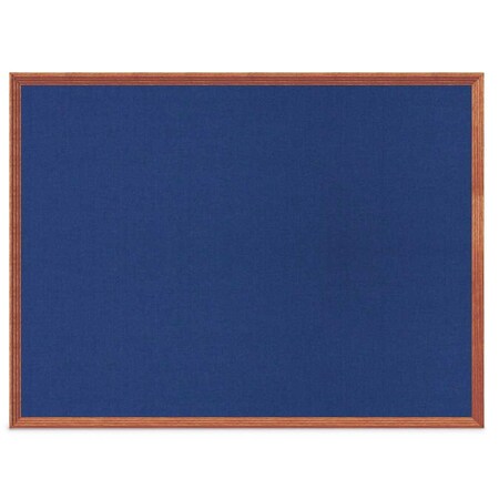 United Visual Products Decor Wood Combo Board, 60"x48", Walnut/White Porcelain & Cloud UV704DEFAB-WALNUT-WHTPORC-CLOUD